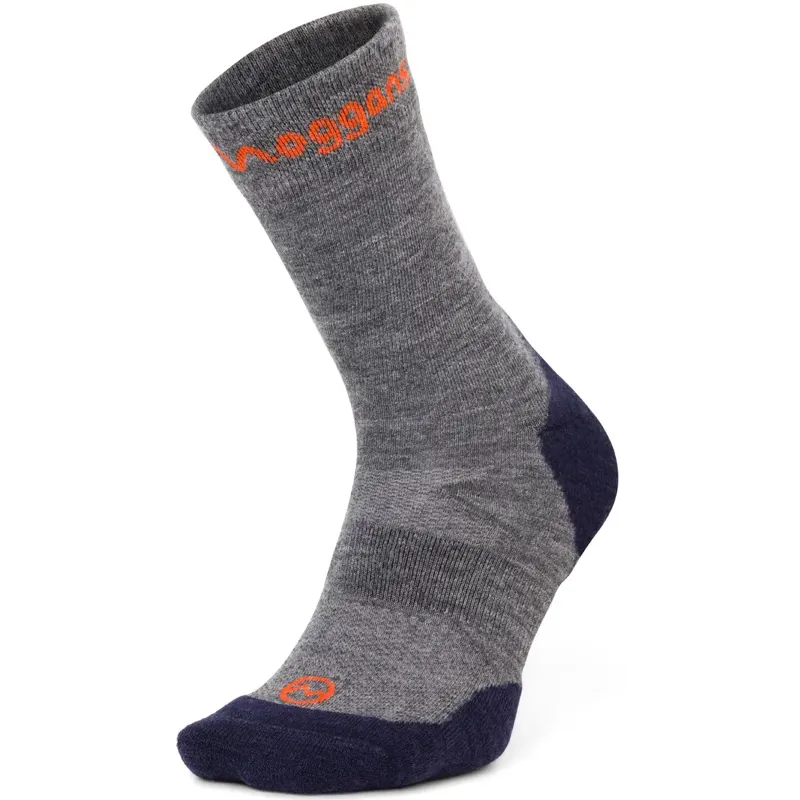 Moggans Lightweight Merino Crew Socks - Grey